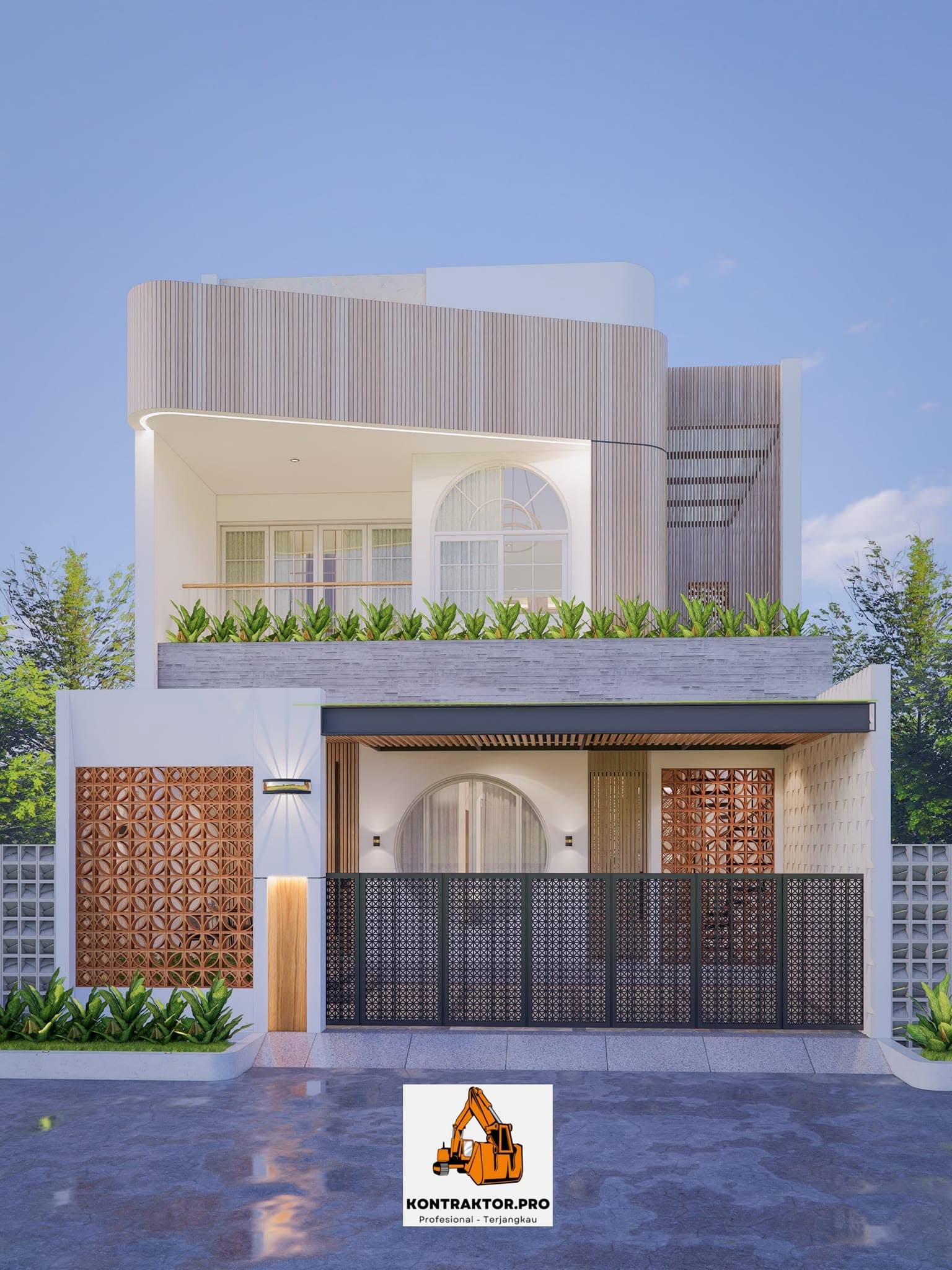 Visualisasi desain rumah mewah